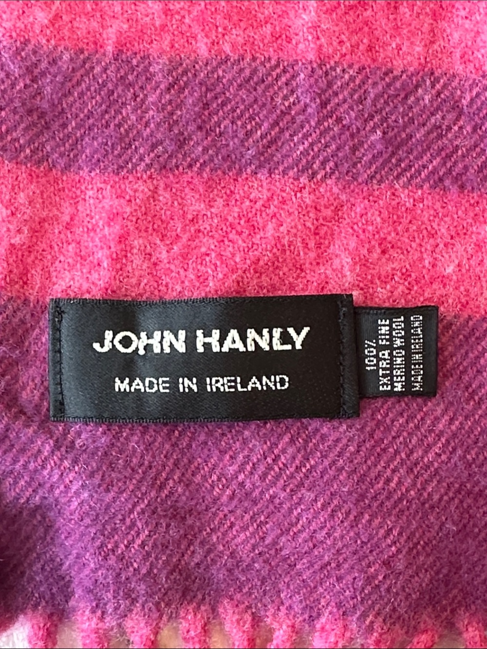 Women’s Striped Pink & Orange Scarf - Picture 2 of 2